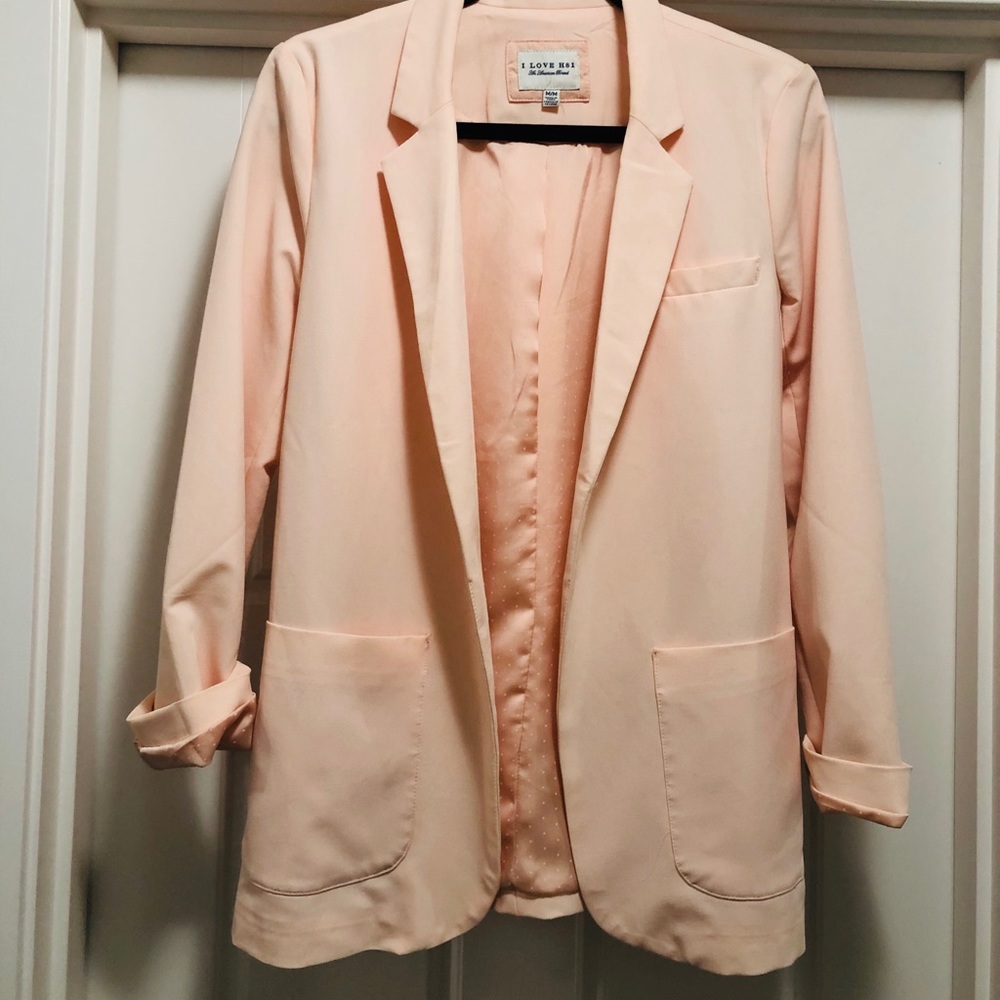 Peach Longsleeve Blazer